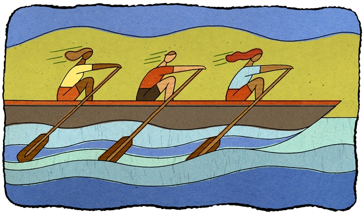 In an Agile organization everybody rows the boat. MMS Courier